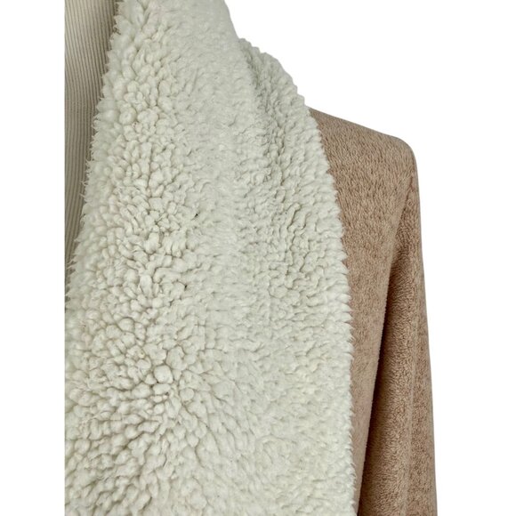 Jaclyn Intimates Shearling Trim Open Front Cozy Cardigan • Loungewear Soft Girl - Picture 11 of 16
